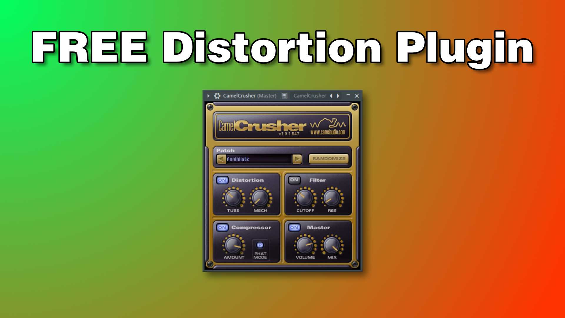 Camel Crusher - Free Distortion Plugin - Daily Beats